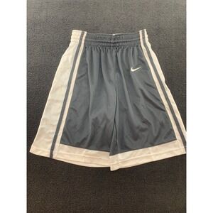 Nike Kids Basketball Shorts Gray White Youth Size M Polyester Dri-Fit